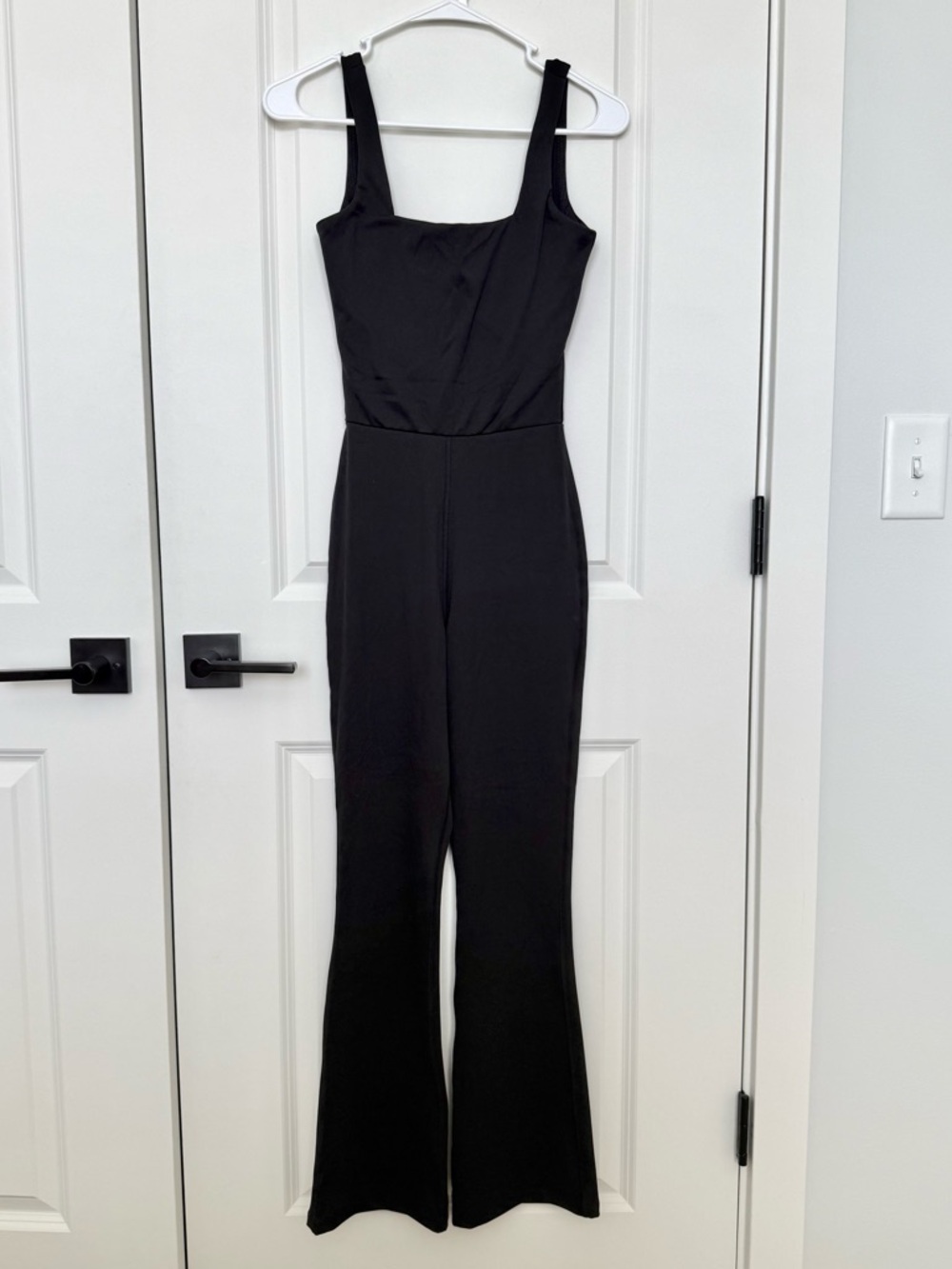 TIS By Thrive Black One Piece Twist Back Jumpsuit Fitness Yoga